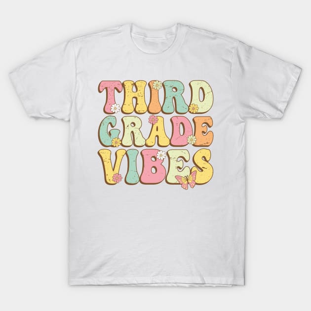 Third Grade Vibes , 3rd Grade Vibes , back to school Retro Vintage T-Shirt by GShow